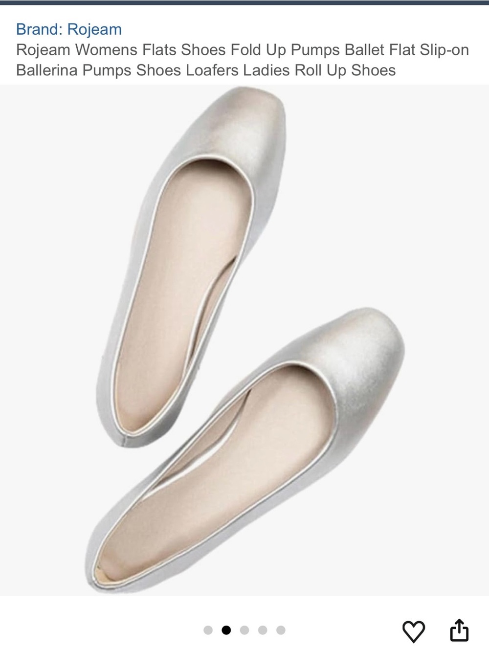 Silver Women’s Flats - Picture 6 of 10